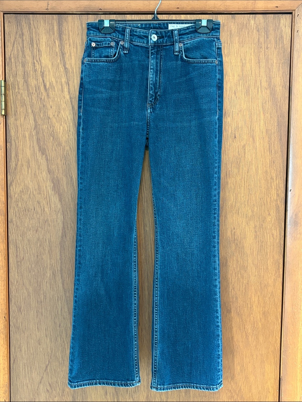 Rag & Bone Casey High Rise Flare Jeans Dark Wash Size 25 - Picture 4 of 11